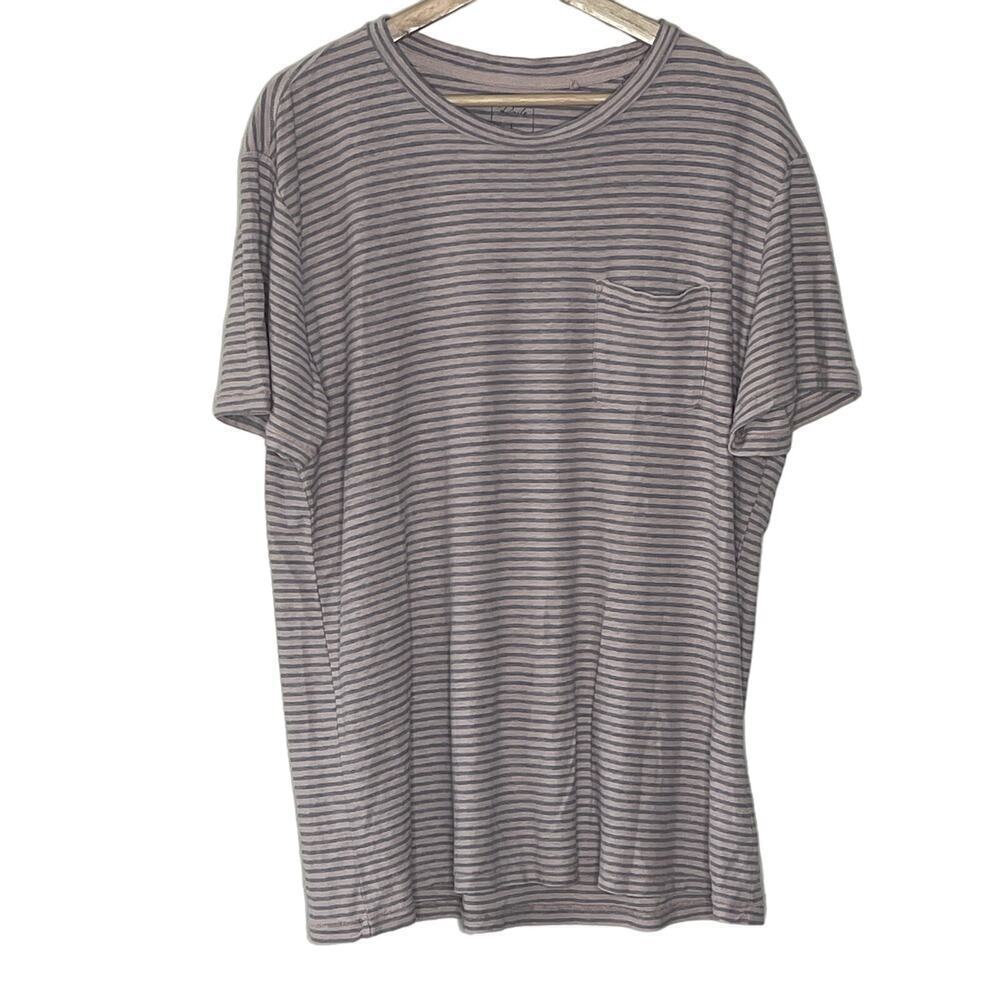 RAILS STRIPE HEMP-ORGANIC COTTON VALENCIA MEN'S T-SHIRT SIZE L
